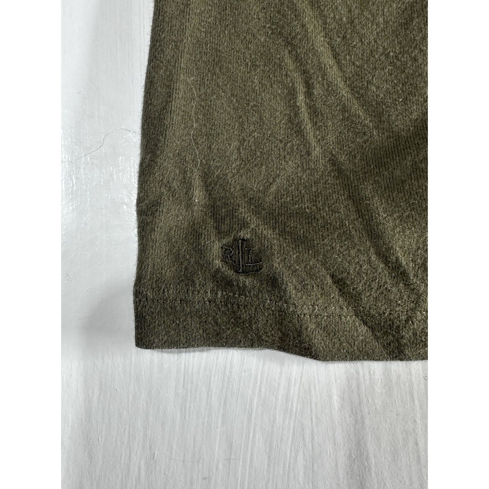 Lauren Ralph Lauren Polo Shirt Womens Size Petite Medium Green 3/4 Sleeve Top - Picture 2 of 8
